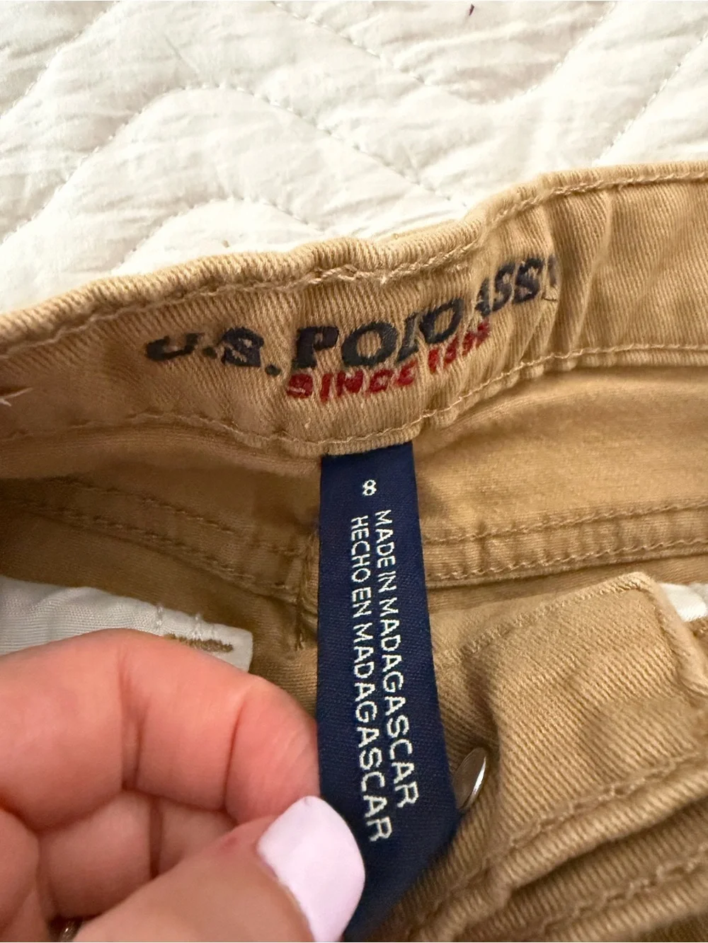 Tan U.S. Polo Assn. straight leg pants size 8